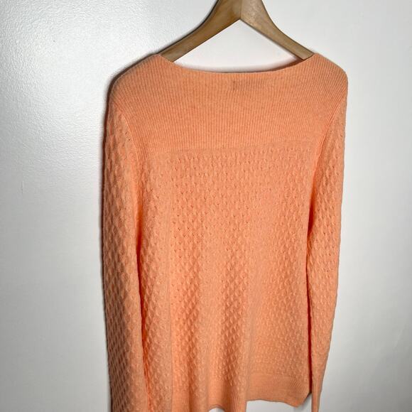 Loft Long Sleeve Pullover Sweater Womens XXL Orange Sherbet Knit Casual Fall - Picture 6 of 8
